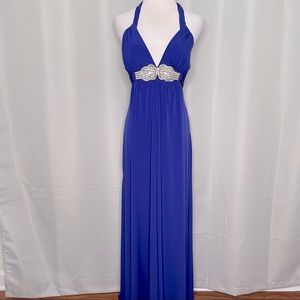 Cobalt halter gown. NWOT